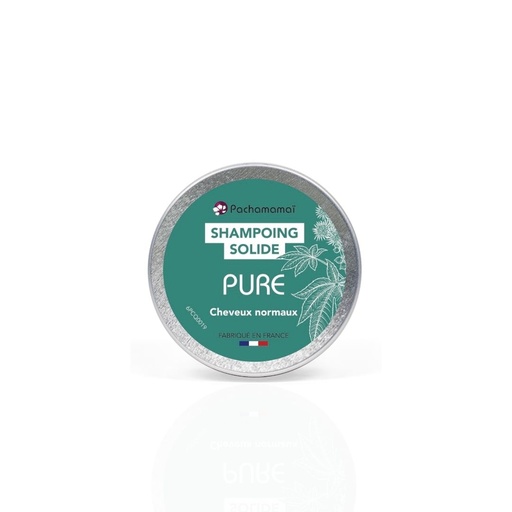 PURE - Shampoing solide - Cheveux normaux - Boîte métal 25g