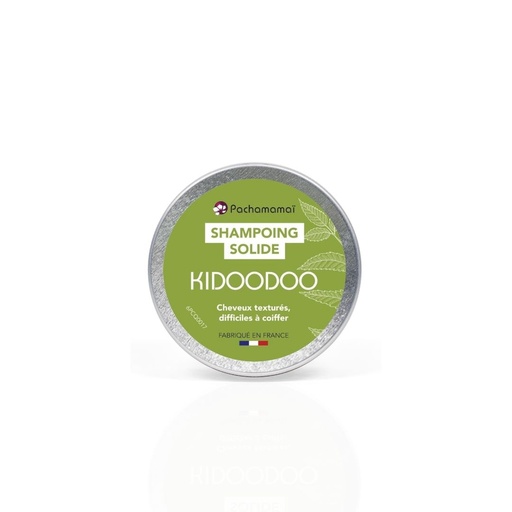 KIDOODOO - Shampoing solide - Cheveux fins, frisés ou crépus - FORMAT VOYAGE 25g Boîte métal