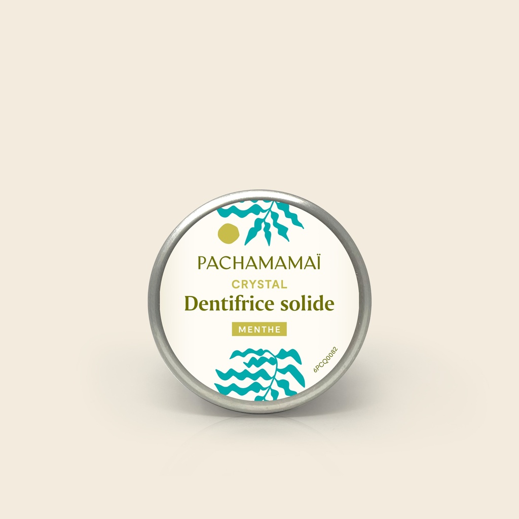 Dentifrice solide menthe Crystal boite métal - Pachamamaï