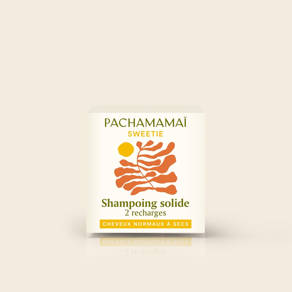 Shampoing solide cheveux normaux à secs Pachamamai -Sweetie recharge