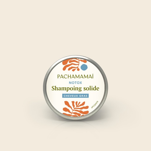 [4PC00314] Shampoing solide cheveux gras Pachamamai - Notox boite métal