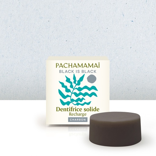 [4PC00319] Dentifrice solide charbon Pachamamai - Recharge Black is black