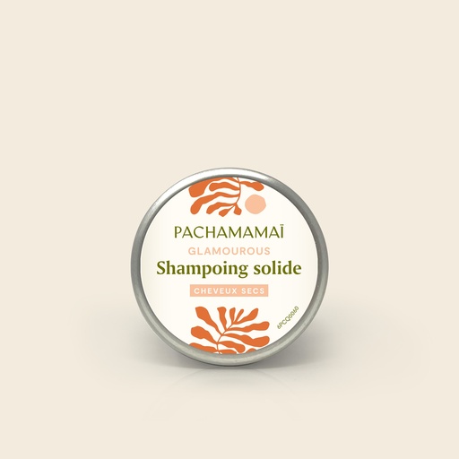 [4PC00322] Shampoing solide cheveux secs boite métal - Glamourous Pachamamai