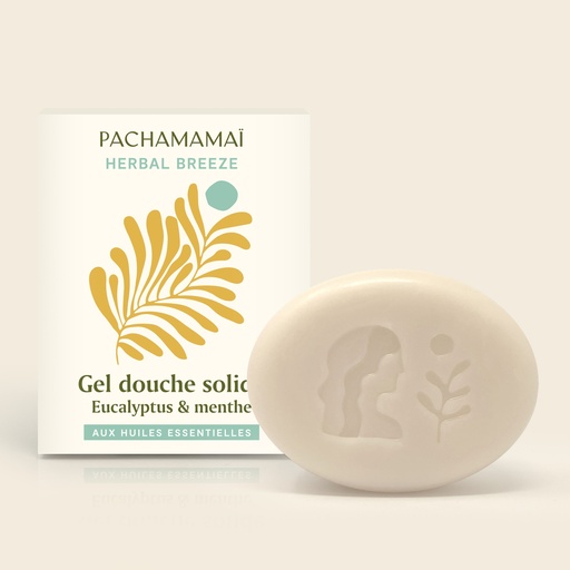 [4PC00454] Gel douche solide eucalyptus et menthe - Herbal Breeze - 75ml
